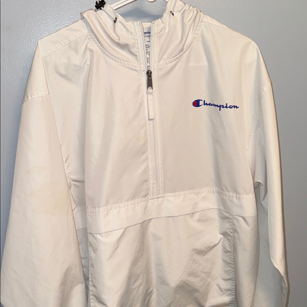 Champion White Pullover Windbreaker